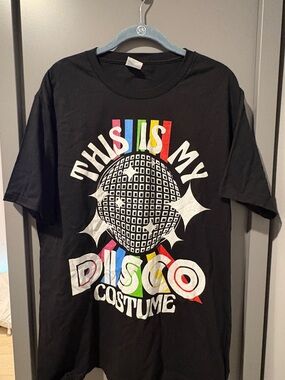 Port and Company Black 'This Is My Disco Costume' Graphic Tee